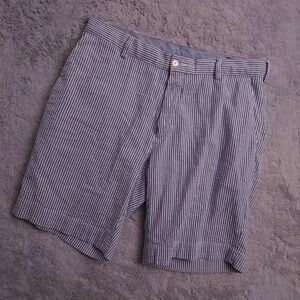 Polo Ralph Lauren Shorts Men 32 Seersucker Preppy Classic Fit Stretch Striped
